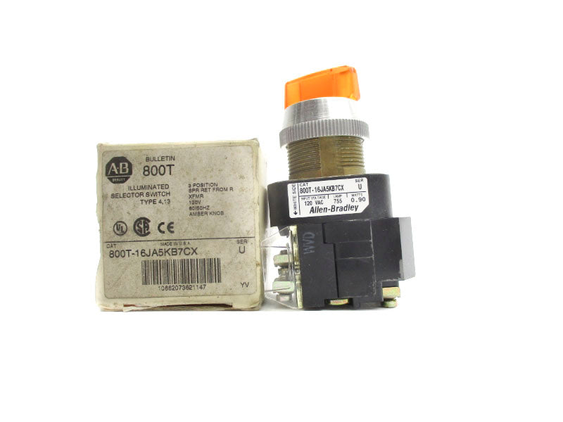 ALLEN BRADLEY 800T-16JA5KB7CX SER. U 120VAC (WH) NSMP