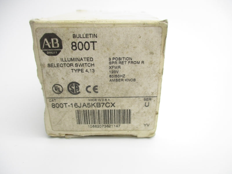 ALLEN BRADLEY 800T-16JA5KB7CX SER. U 120VAC (WH) NSMP