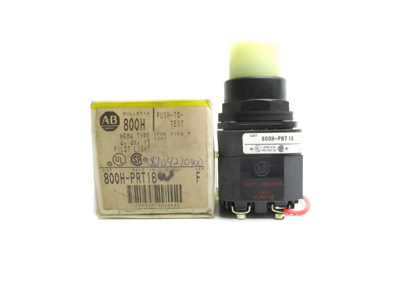 ALLEN BRADLEY 800H-PRT16 SER. F 120V (BK/YL) NSMP