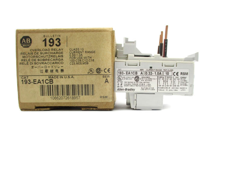 ALLEN BRADLEY 193-EA1CB SER. A 0.32-1.0A (BR/WH) NSMP
