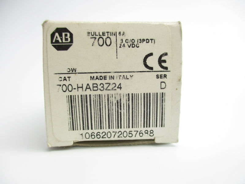 ALLEN BRADLEY 700-HAB3Z24 SER. D 24VDC (WH) NSMP