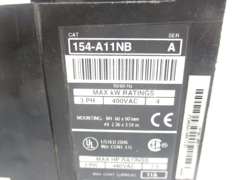 ALLEN BRADLEY 154-A11NB SER. A 480VAC 11A NSNP