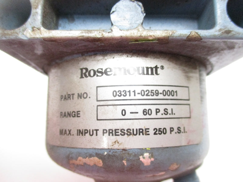 ROSEMOUNT 03311-0259-0001 0-60PSI UNMP
