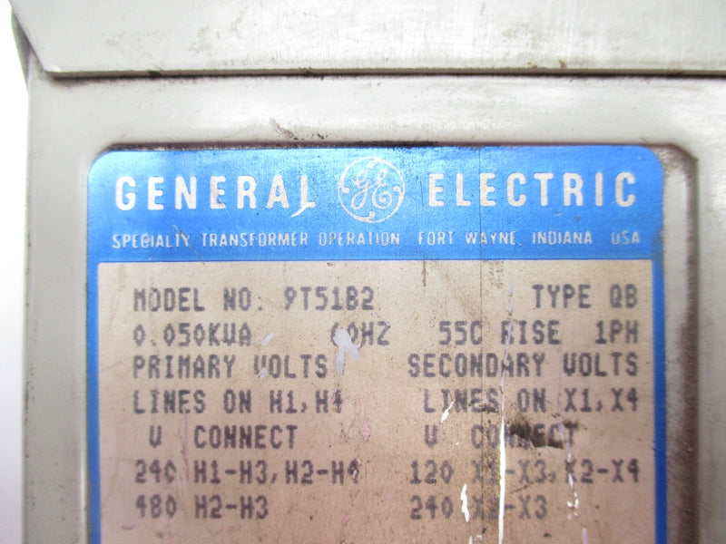 GENERAL ELECTRIC 9T51B2 480V 0.050KVA UNMP