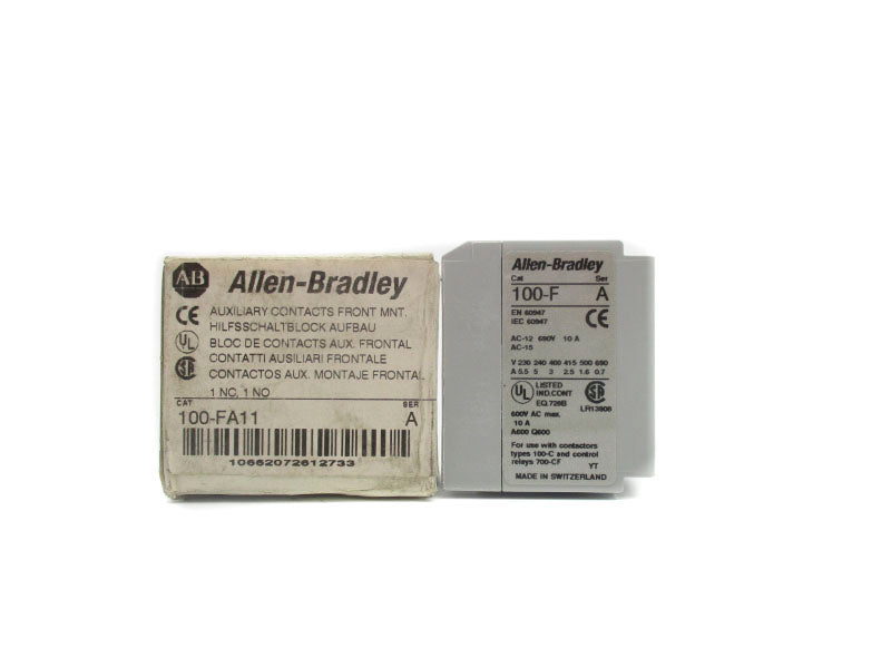 ALLEN BRADLEY 100-FA11 SER. A 600VAC 10A (WH) NSMP