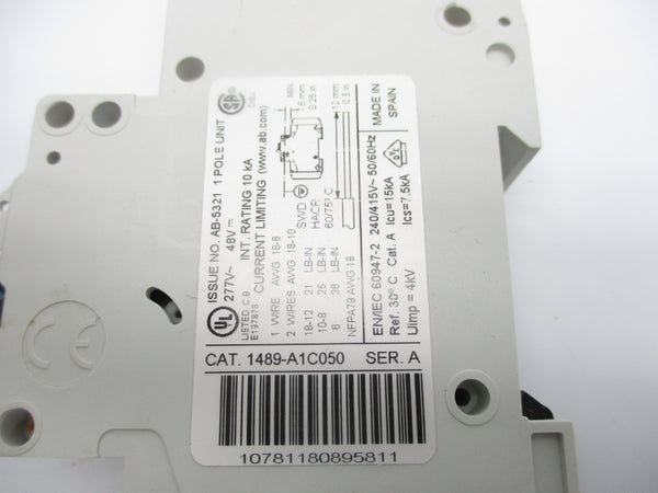 ALLEN BRADLEY 1489-A1C050 SER. A 277V 5A NSNP