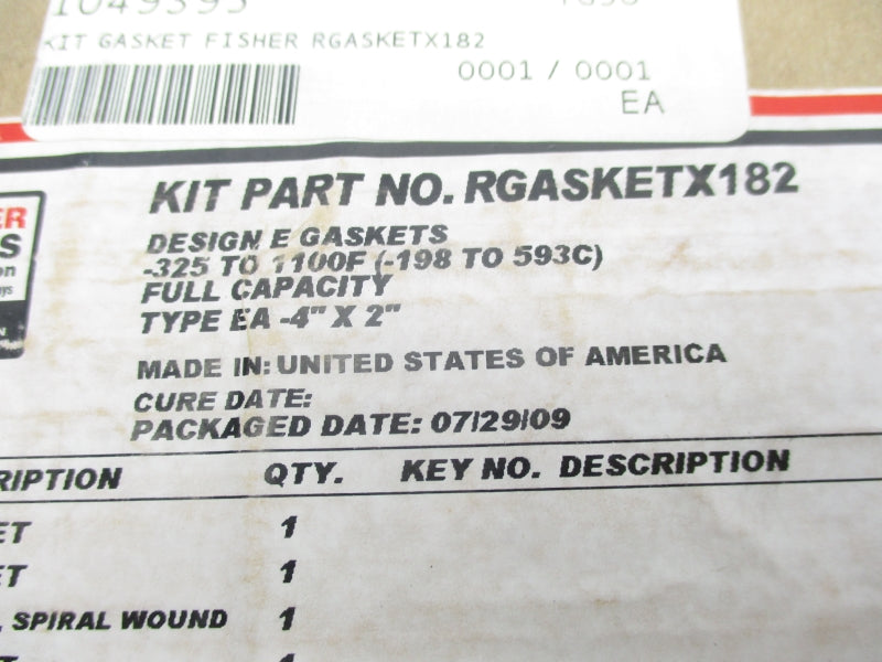 FISHER RGASKETX182 NSMP