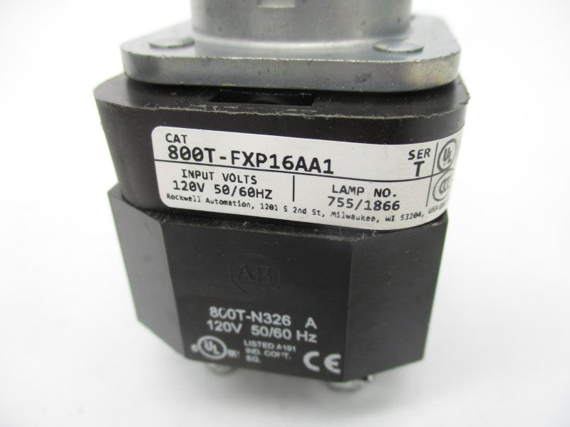 ALLEN BRADLEY 800T-FXP16AA1 SER. T 120V (AS PICTURED) NSNP