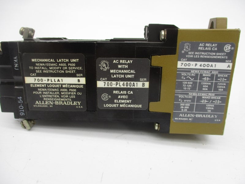 ALLEN BRADLEY 700-PL400A1 SER. B 110/115-120V NSNP