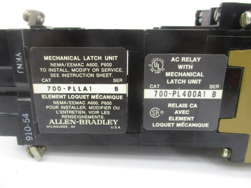ALLEN BRADLEY 700-PL400A1 SER. B 110/115-120V NSNP