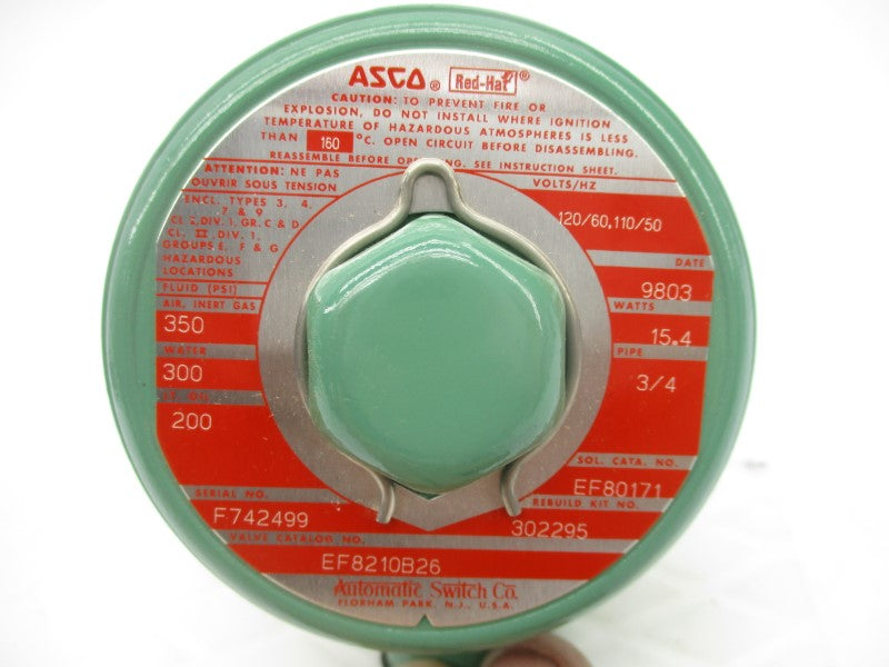 ASCO EF8210B26 110/120V 200-350PSI 3/4" NSNP