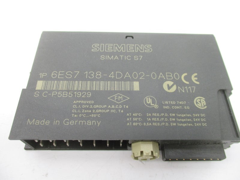 SIEMENS 6ES7138-4DA02-0AB0 24VDC 2A NSNP
