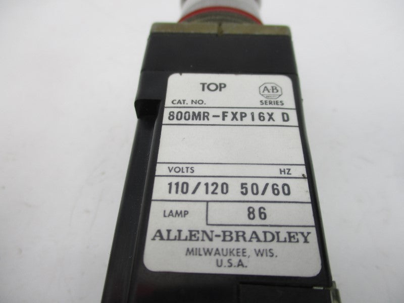 ALLEN BRADLEY 800MR-FXP16X SER. D 110/120V NSNP