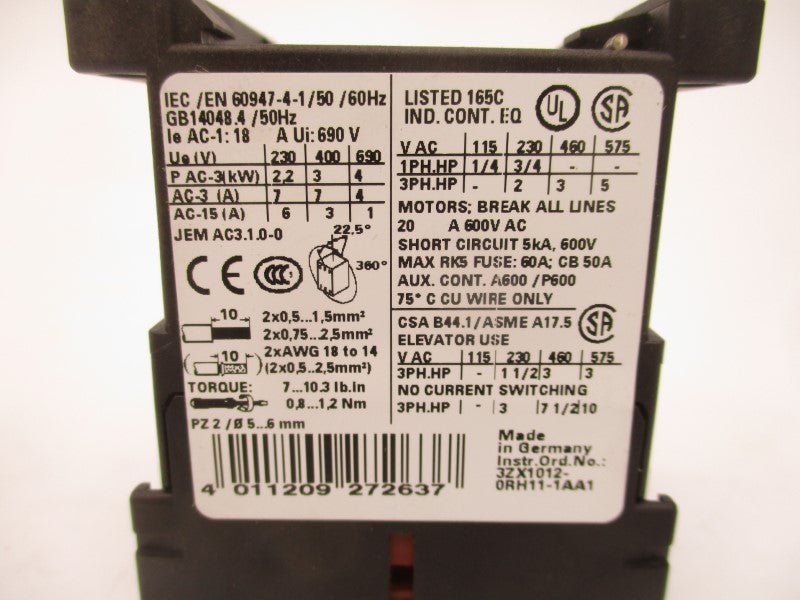 SIEMENS 3RT1015-1KB42 17-30VDC NSNP