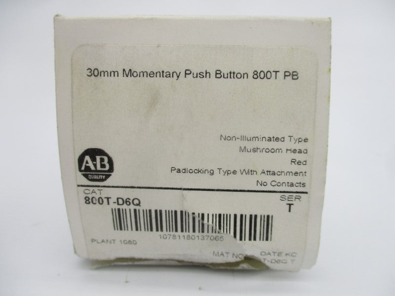 ALLEN BRADLEY 800T-D6Q SER. T (WH) NSMP