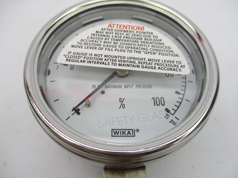 WIKA 9749470 3-15PSI 0-100 2.5" NSMP