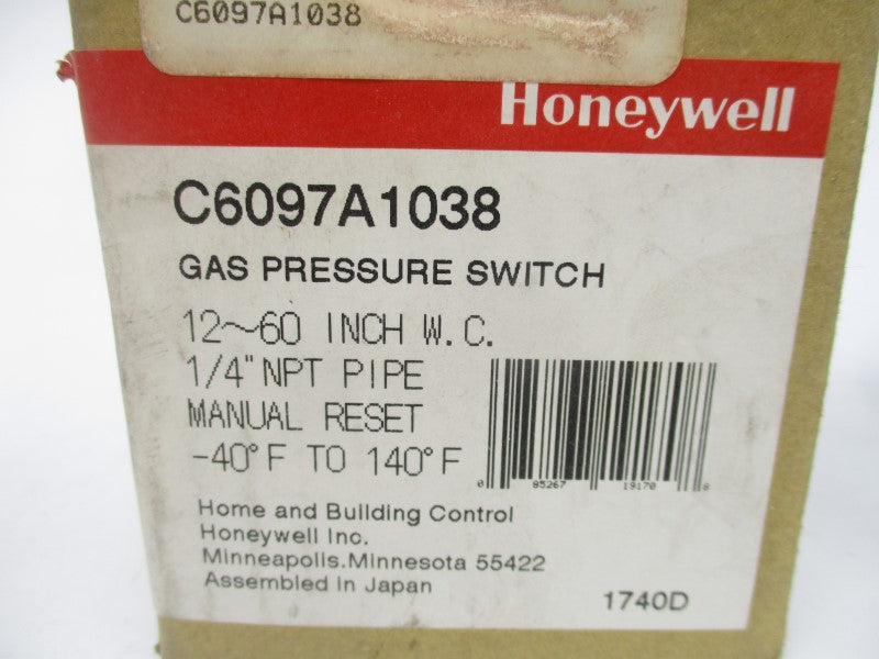 HONEYWELL C6097A1038 120-240VAC 5.0A 5PSI NSMP