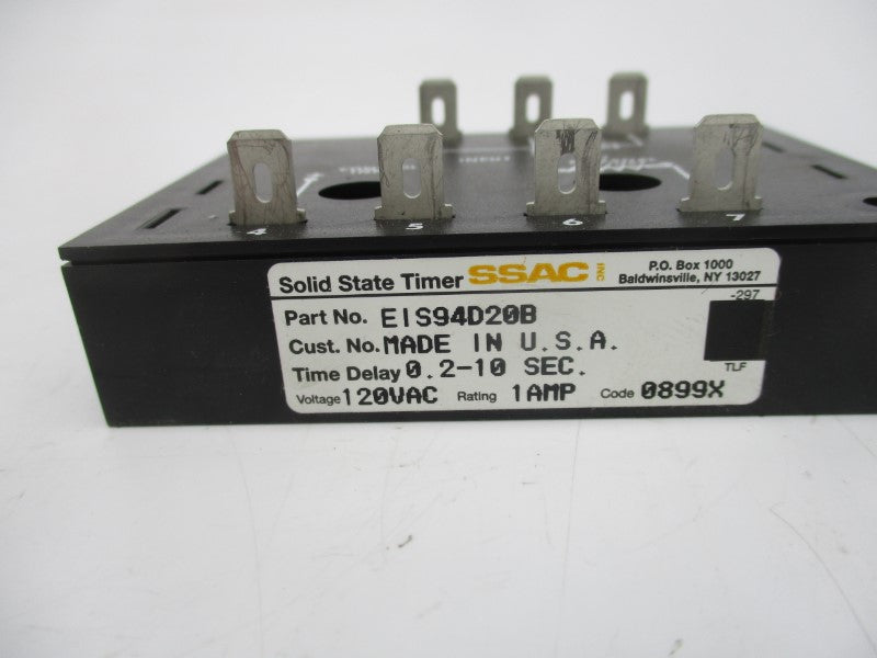 SSAC EIS94D20B 120VAC 1A 0.2-10S NSMP