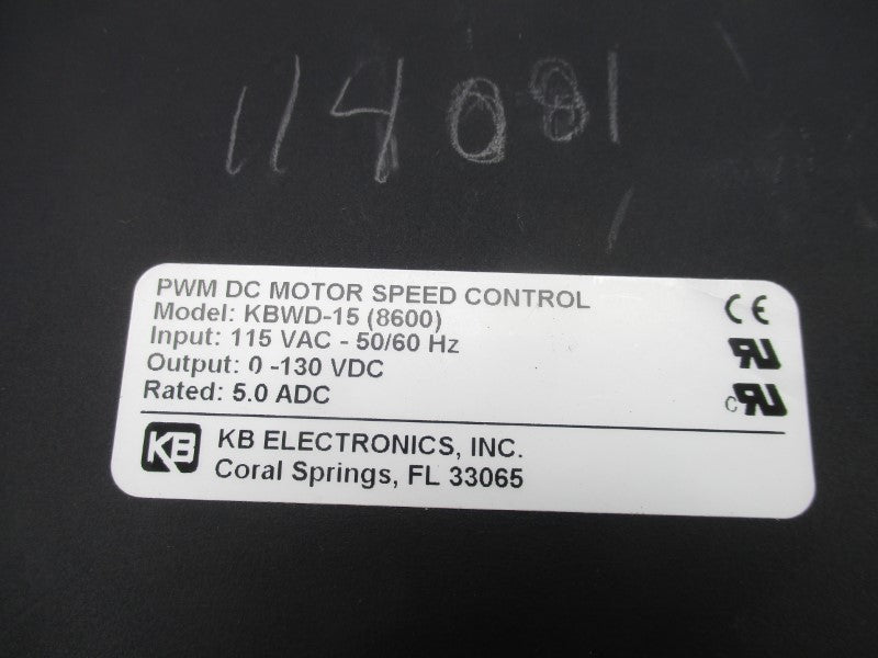 KB ELECTRONICS KBWD-15 8600 115VAC NSNP