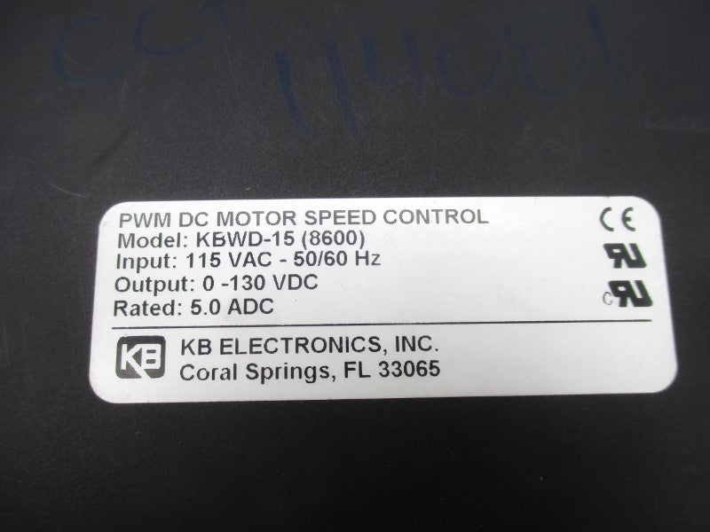 KB ELECTRONICS KBWD-15 8600 115VAC UNMP