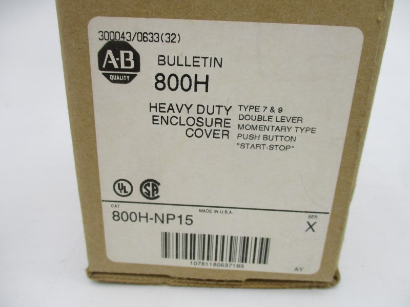 ALLEN BRADLEY 800H-NP15 SER. X (BR/WH) NSMP