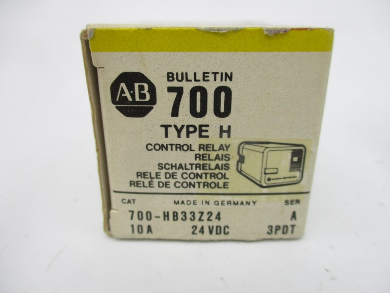 ALLEN BRADLEY 700-HB33Z24 SER. A 24VDC 10A (BK/YL) NSMP