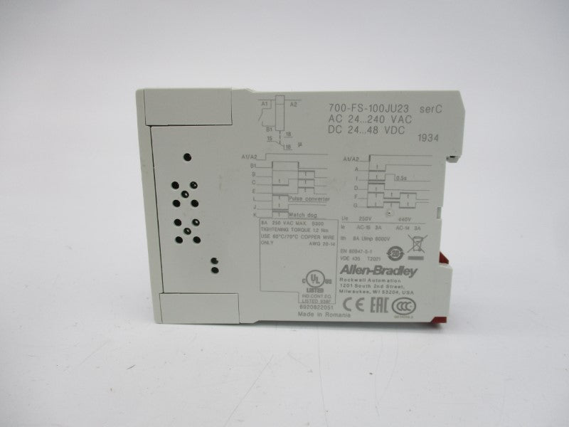 ALLEN BRADLEY 700-FSB3HU23 SER. B 24-240VAC 1.5-30M (WH) NSMP