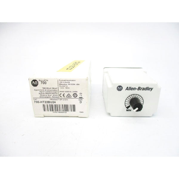 ALLEN BRADLEY 700-HT22BU24 SER. D 24VAC/DC 10A 1.0-100S (WH) NSMP