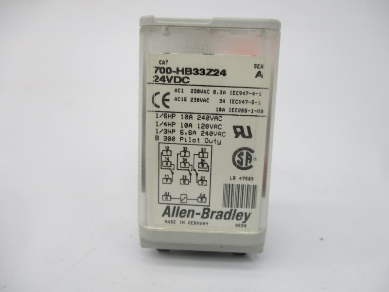 ALLEN BRADLEY 700-HB33Z24 SER. A 24VDC 10A (BK/BL) NSMP