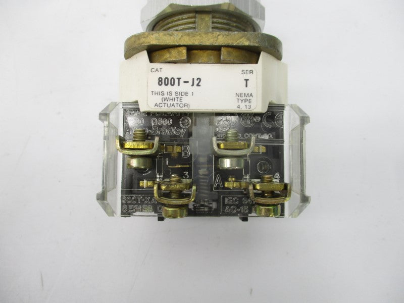 ALLEN BRADLEY 800T-J2A SER. T 600V (AS PICTURED3) (WH) NSMP