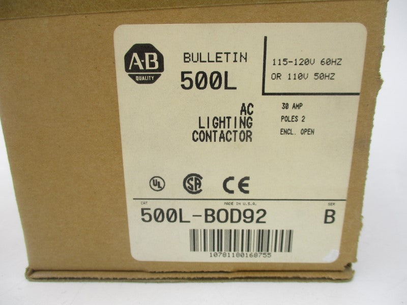 INDUSTRIAL SPARE PART 500L-BOD92 SER. B 110/115-120V 30A (BR/WH) NSMP