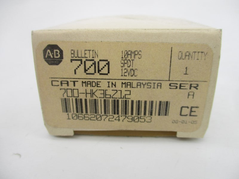 ALLEN BRADLEY 700-HK36Z12 SER. A 12VDC 10A (WH) NSMP