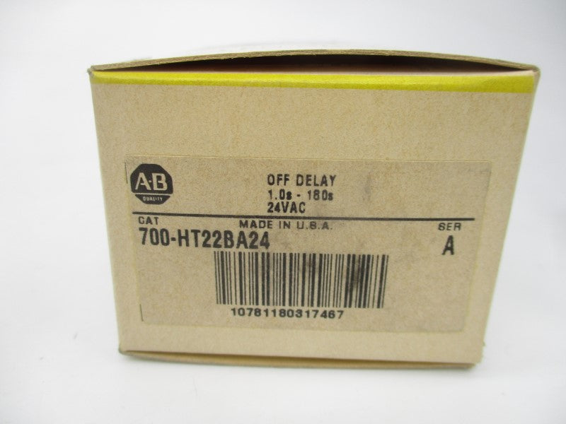ALLEN BRADLEY 700-HT22BA24 SER. A 24VAC 10A 1.0-180S (BK/YL) NSMP
