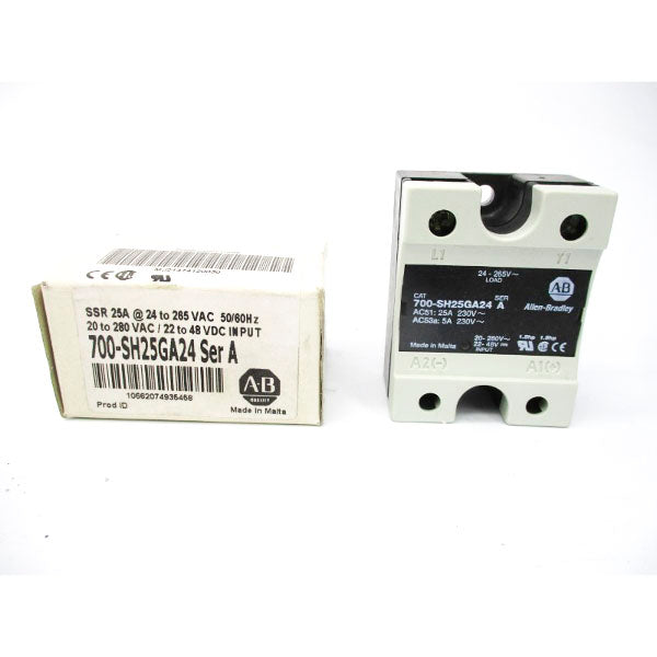 ALLEN BRADLEY 700-SH25GA24 SER. A 20-280V 25A (WH) NSMP