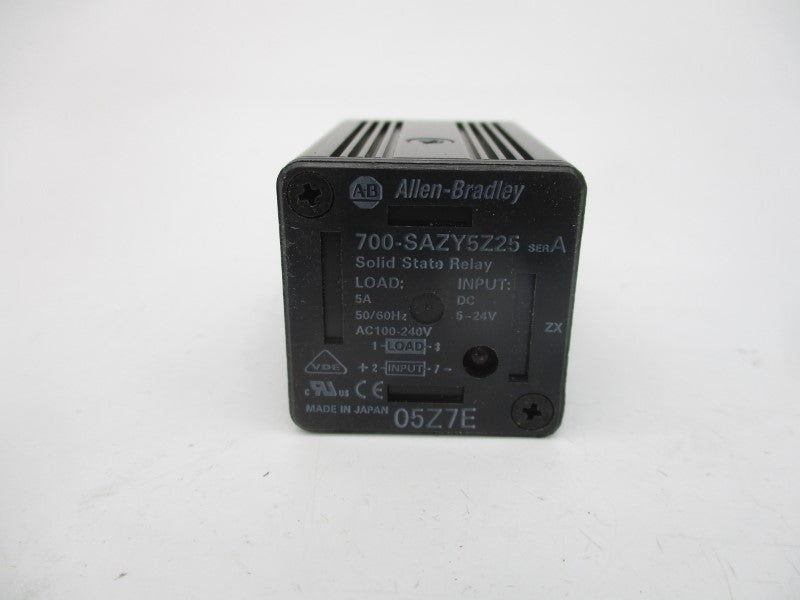 ALLEN BRADLEY 700-SAZY5Z25 SER. A 5-24VDC 5A (WH) NSMP