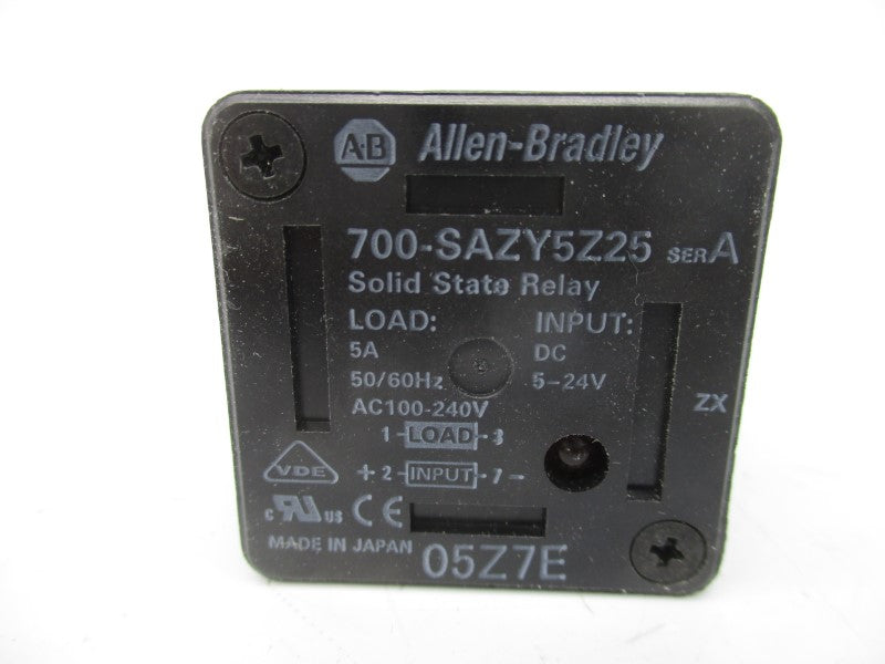 ALLEN BRADLEY 700-SAZY5Z25 SER. A 5-24VDC 5A (WH) NSMP