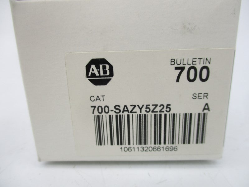 ALLEN BRADLEY 700-SAZY5Z25 SER. A 5-24VDC 5A (WH) NSMP