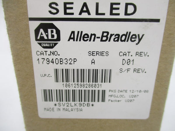ALLEN BRADLEY 1794-OB32P SER. A DATE: 2008 REV. D01 NSFS
