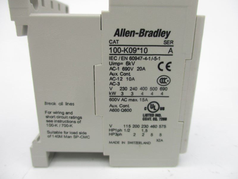 ALLEN BRADLEY 100-K09KJ10 SER. A 24V (WH) NSMP