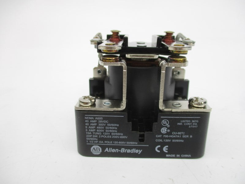 ALLEN BRADLEY 700-HG47A1 SER. B 120V 40A (WH) NSMP
