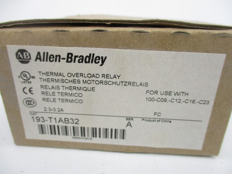 ALLEN BRADLEY 193-T1AB32 SER. A 690V 2.3-3.2A (BR/WH) NSMP