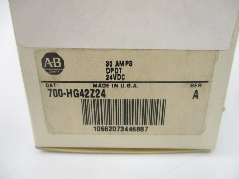 ALLEN BRADLEY 700-HG42Z24 SER. A 24VDC 30A (WH) NSMP