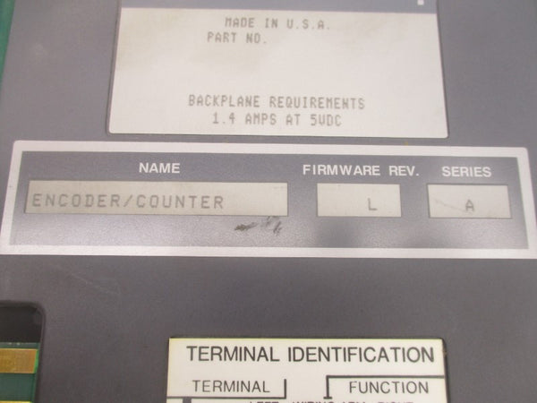 ALLEN BRADLEY 1771-IK SER. A F/W L 12-24V (NO TERMINAL) UNMP