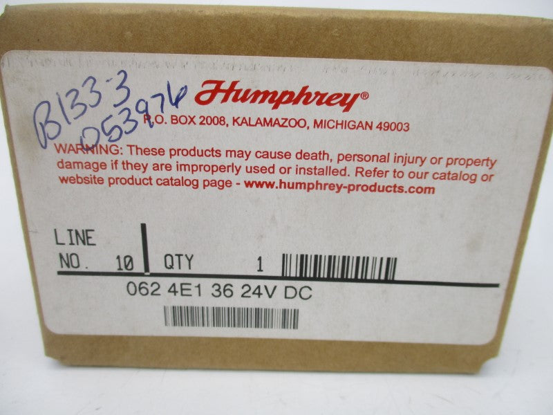 HUMPHREY 0624E13624VDC NSFS