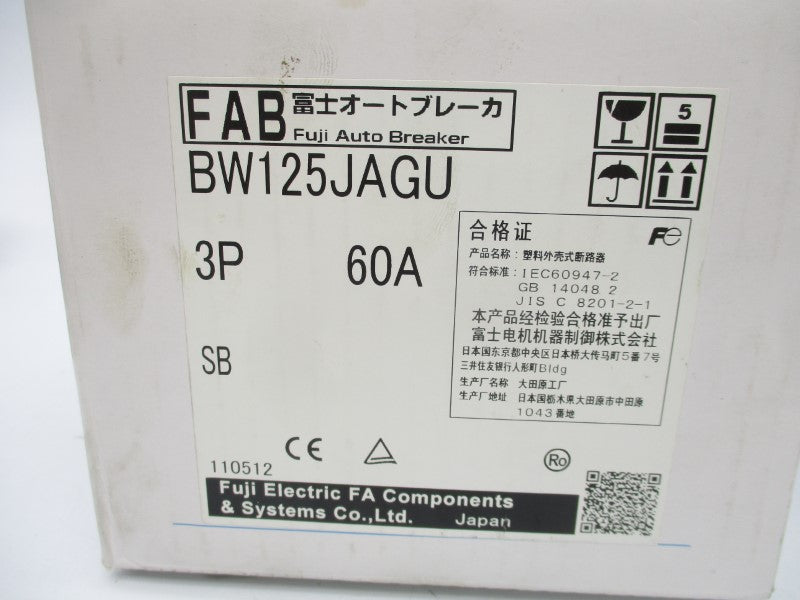 FUJI ELECTRIC BW125JAGU-3P060 690VAC 60A NSMP