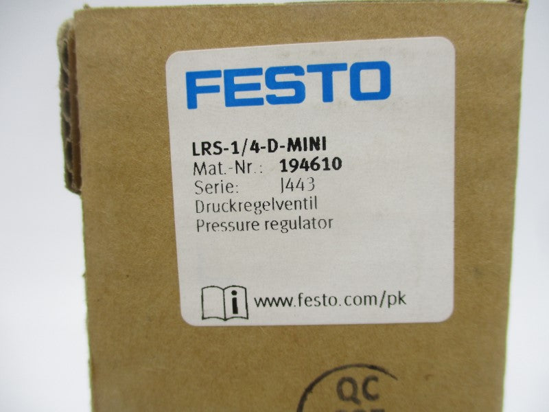 FESTO LRS-1/4-D-MINI 194610 240PSI (AS PICTURED) NSMP