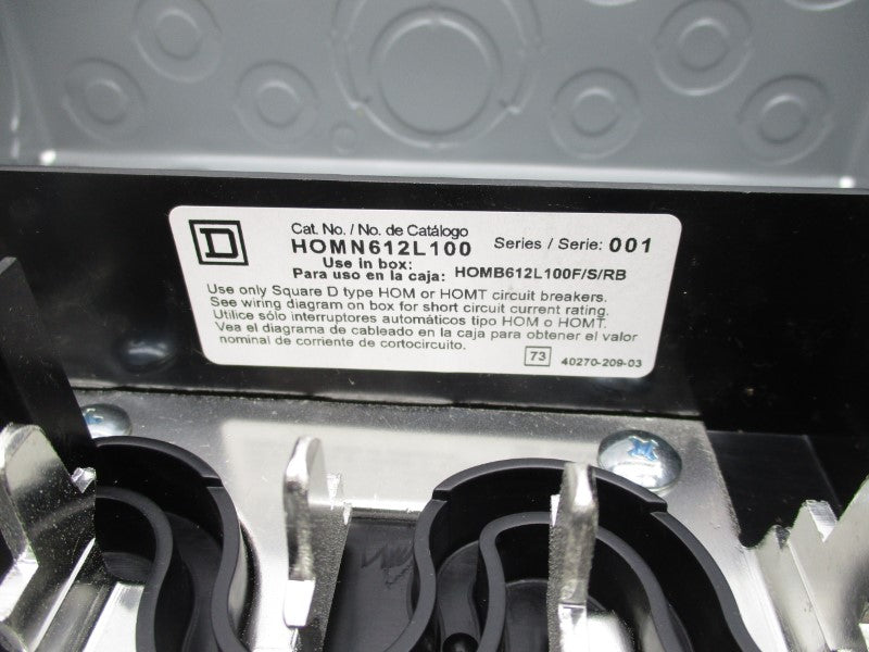 SQUARE D HOM612L100FCP SER. 001 120/240V 100A (AS PICTURED) NSMP