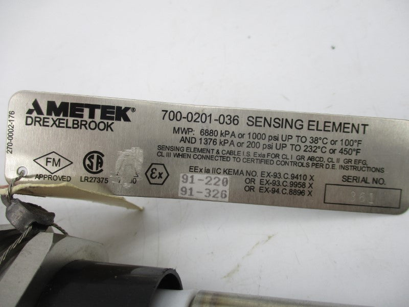 AMETEK 700-0201-036 100PSI 100'F (SHORT) NSNP