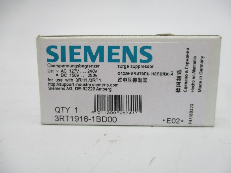 SIEMENS 3RT1916-1BD00 127-240VAC NSMP