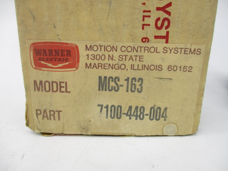 WARNER ELECTRIC 7100-448-004 MCS-163 NSMP